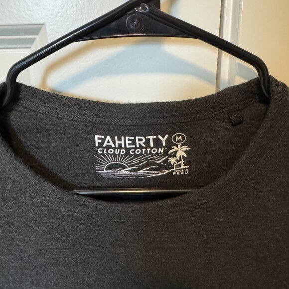 Faherty Short Sleeve Shirt | Grey | Size M - Picture 2 of 2